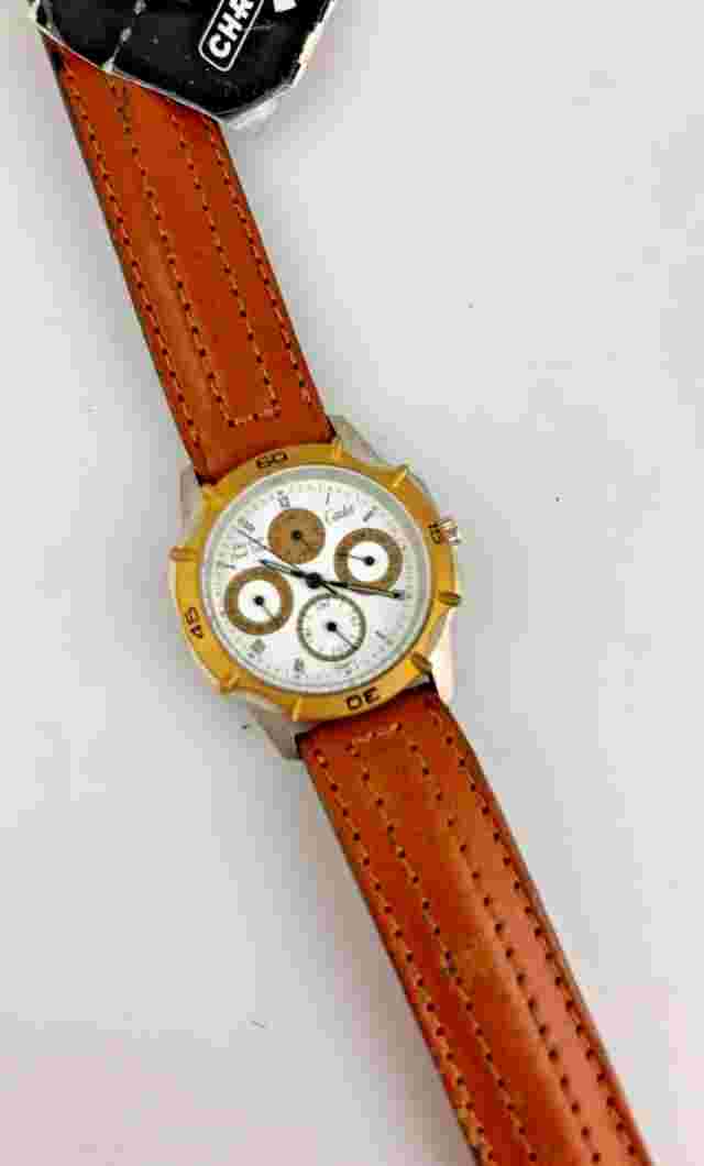 Watch Cadet Multifunction Quartz Unisex Analog 34mm Steel And Leather New