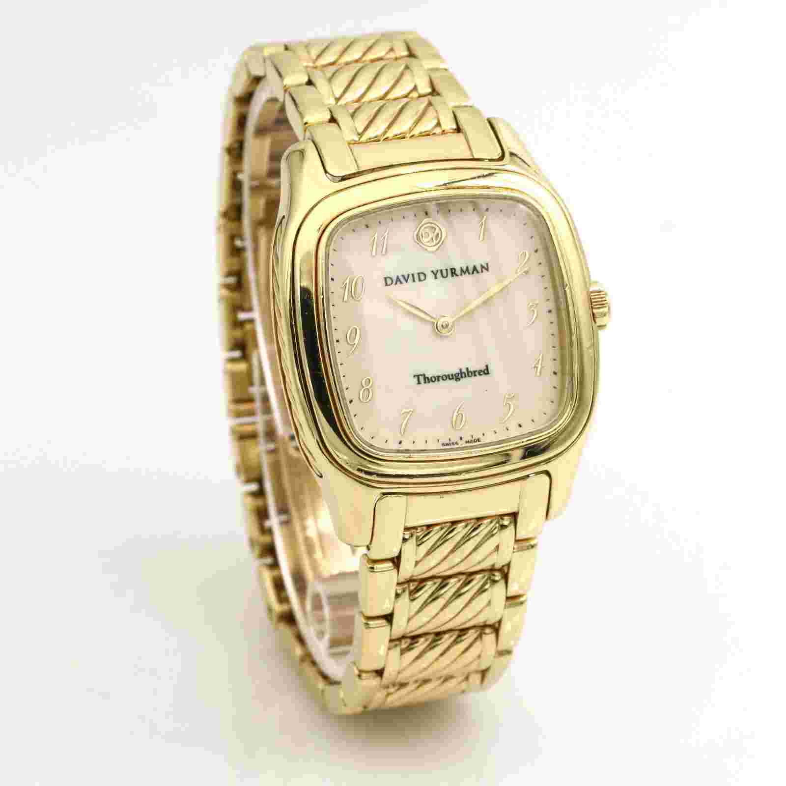 David Yurman Thoroughbred Quartz Watch in 18k Yellow Gold T303 S88