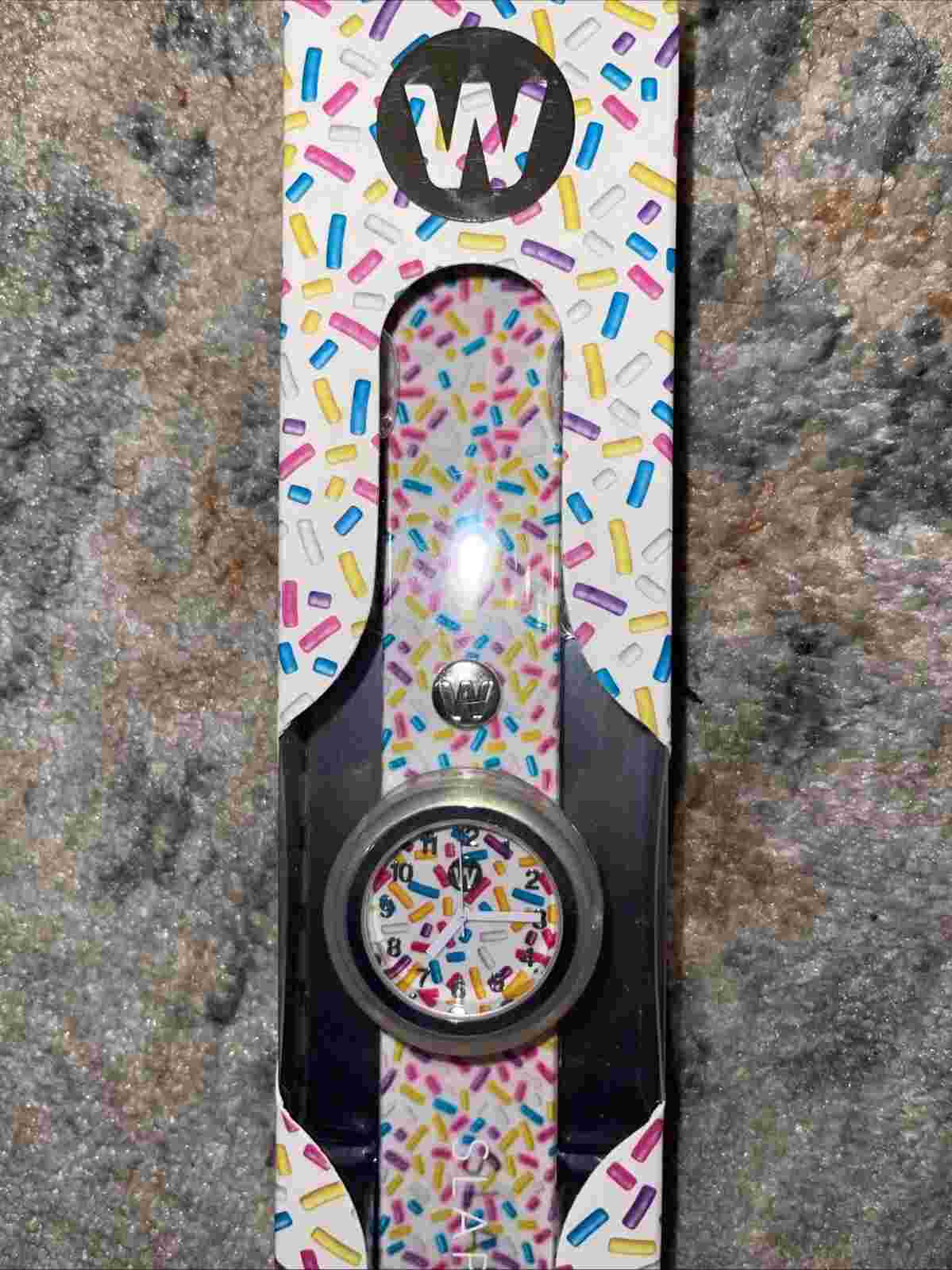 Watchitude Adult Watch 450 White Slap Band Limited Edition Sprinkles NIB READ