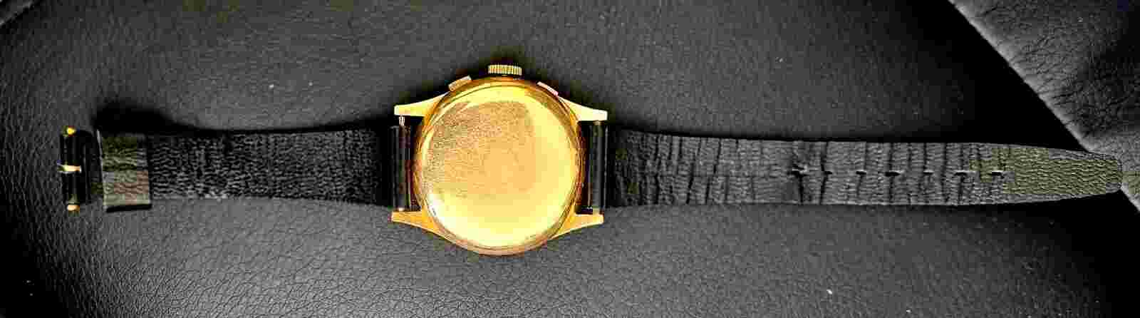 Vintage Delbana mens 18 kt gold case back manual working watch