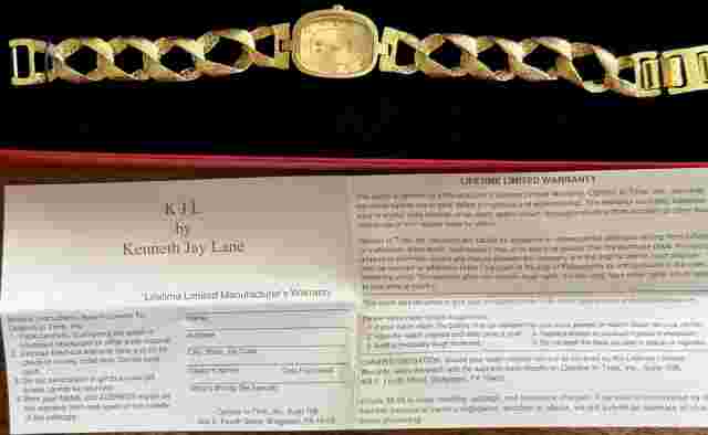 KJL Kenneth Jay Lane Goldtone Bracelet Watch