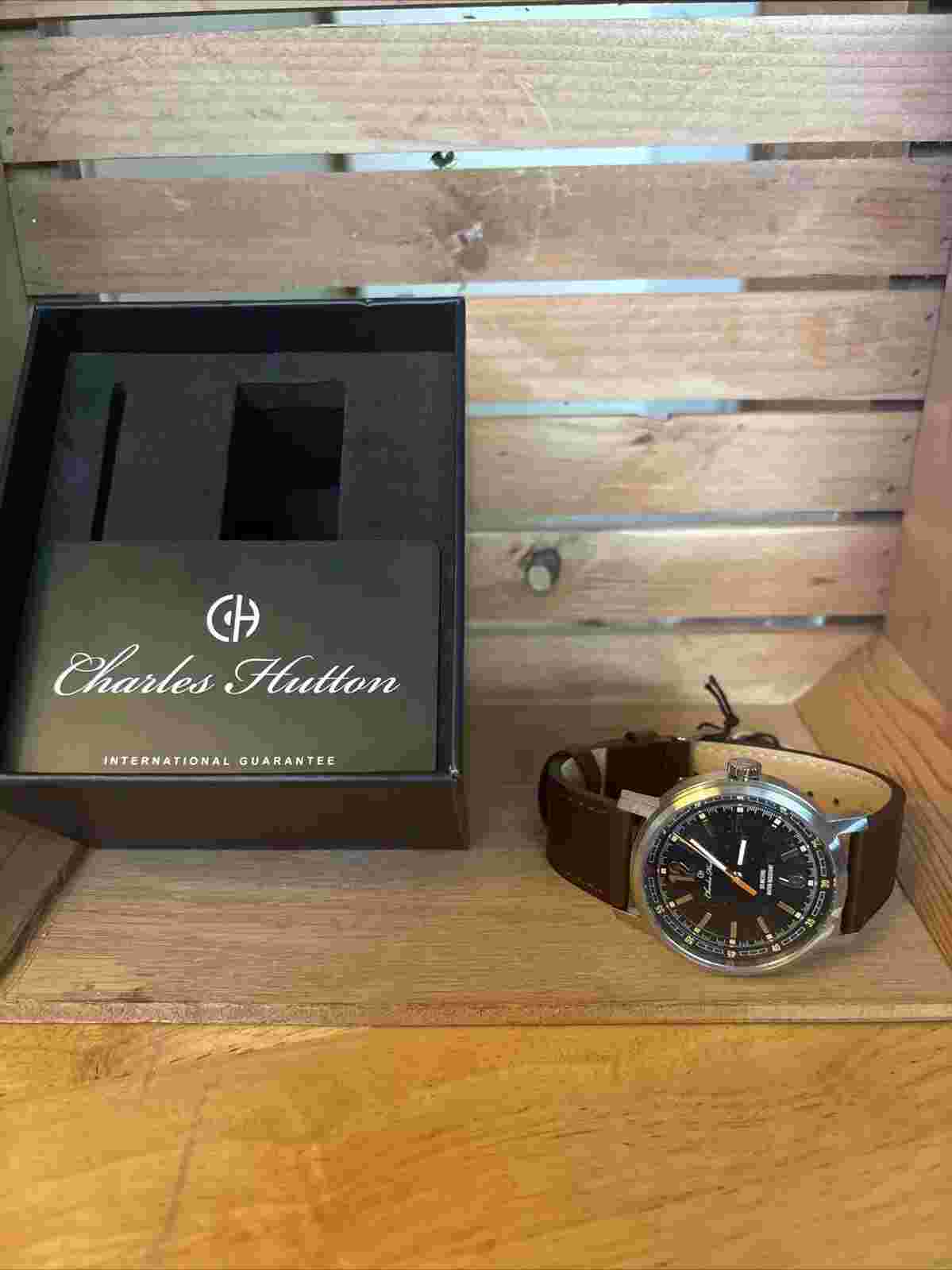 NEW CHARLES HUTTON WATCHES TYPE J JE-LT0542F Real Leather Strap