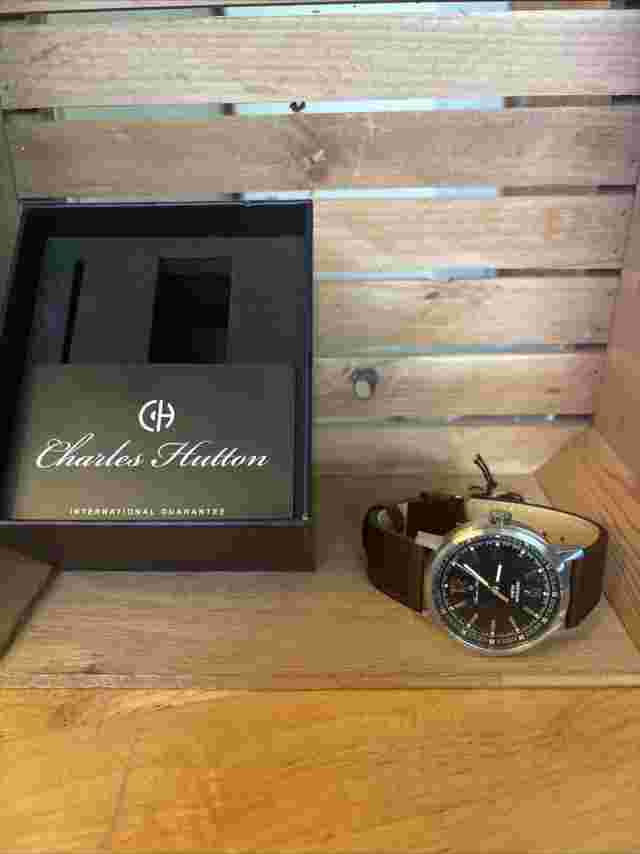NEW CHARLES HUTTON WATCHES TYPE J JE-LT0542F Real Leather Strap