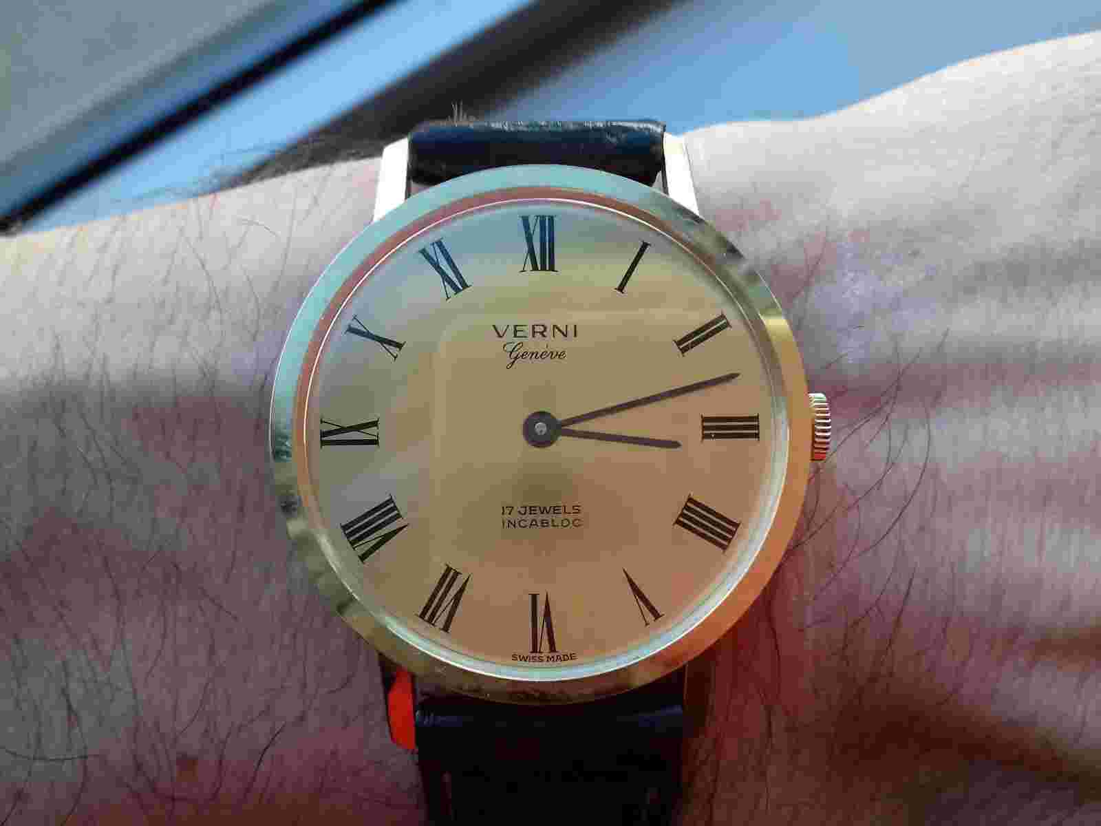 Verni Genève Manual Winding Watch Big 3699 Vintage Collection Nos Suisse