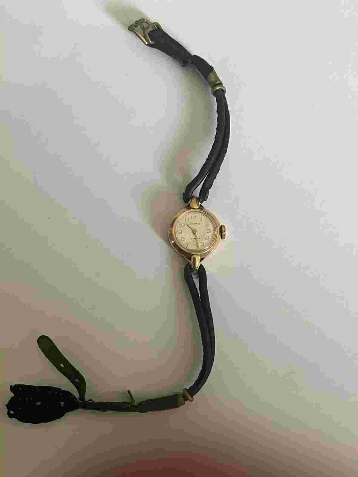 Chaika 14k gold women wristwatch