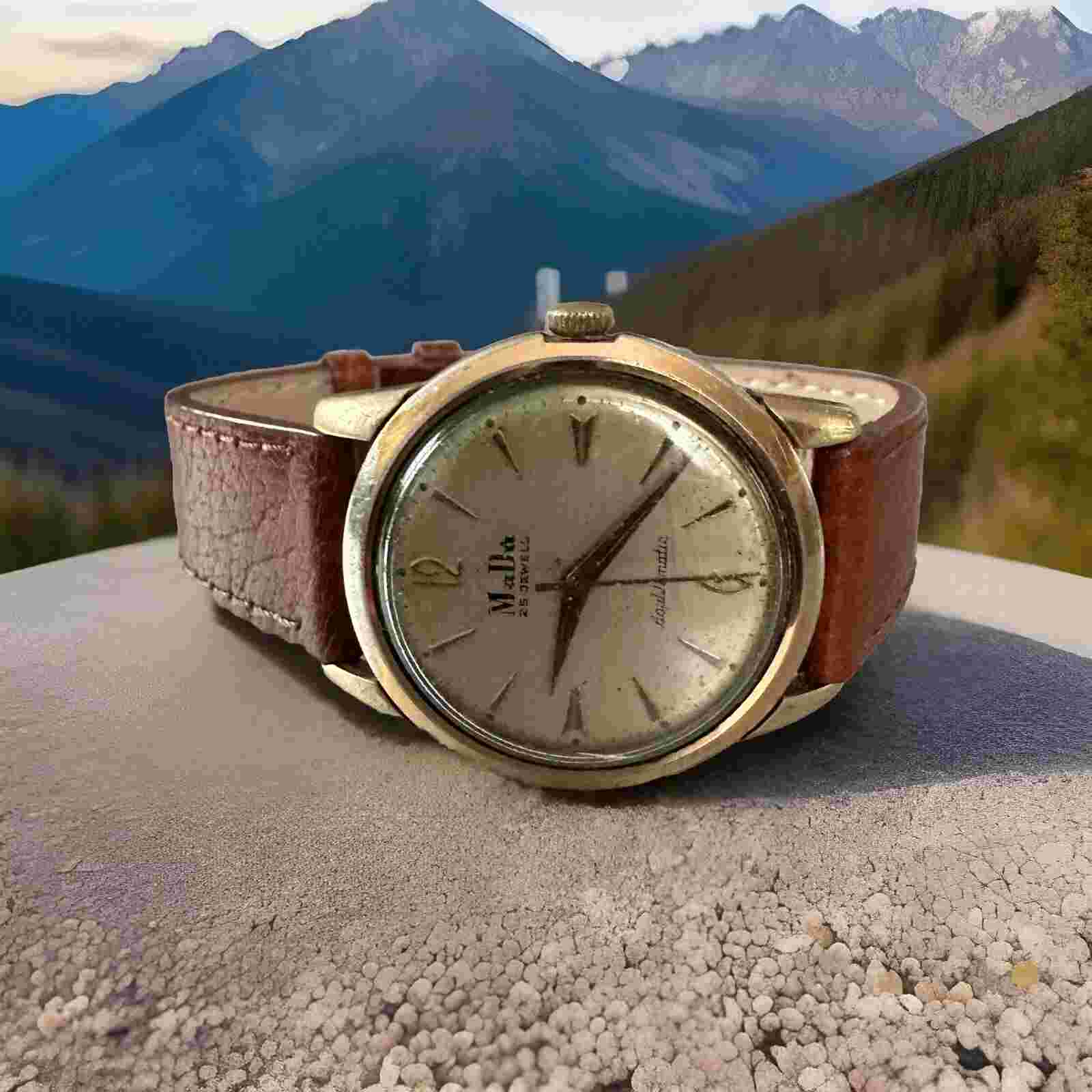 Vintage MuDu 25 Jewels Doublematic Swiss Men’s Watch-Working