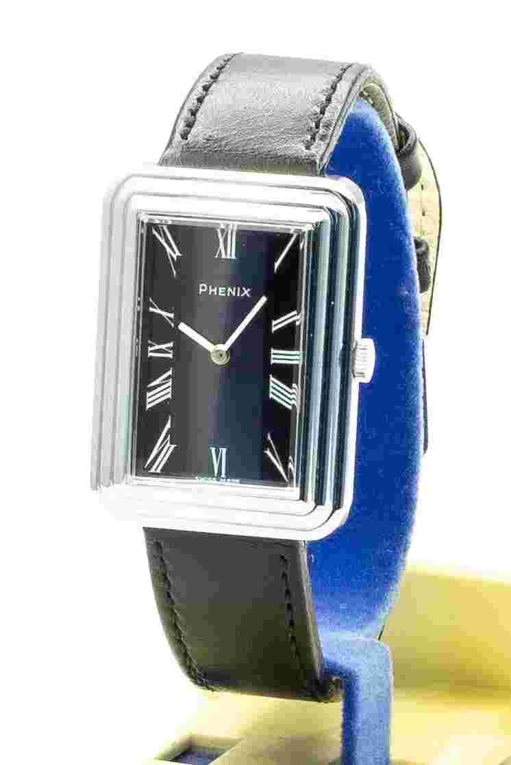 RARE VINTAGE PHENIX K1114E Blue Mechanical Swiss WATCH 1970's NEW OLD STOCK NOS