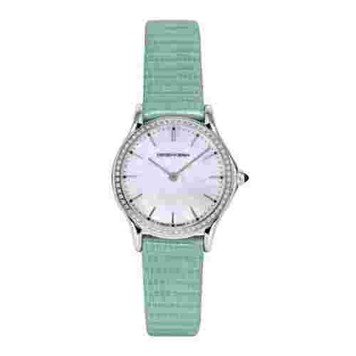 Emporio Armani Swiss Made Women Watch Lizard Leather Strap ARS7011