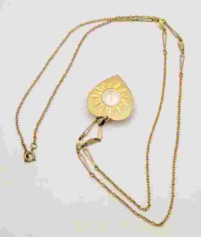 Vintage Lausanne Swiss Women's Pendant Watch on Chain 17 Jewels PARTS/REPAIR