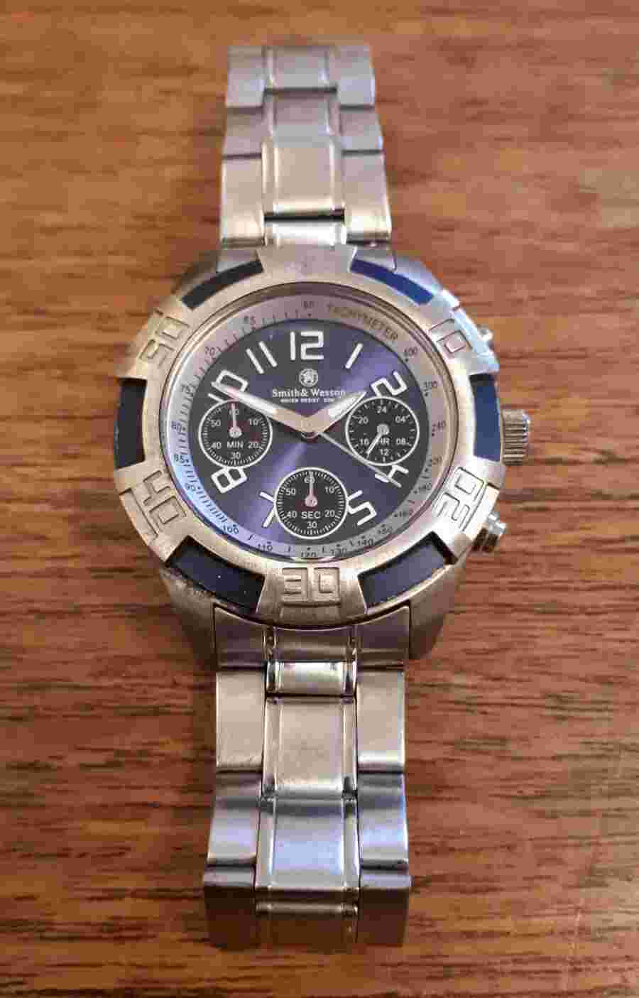 Smith & Wesson Chronograph Blue Dial Watch - Used