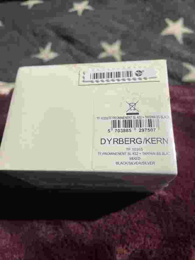 Dyrberg Kern Shiny Silver Black Prominent SL Watch & Tarpan Black Bracelet set.