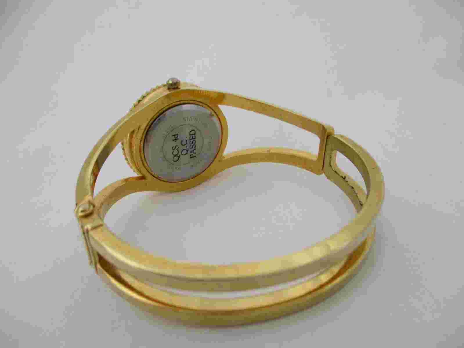 Cache Women's Gold Toned Cuff Band Analog Watch