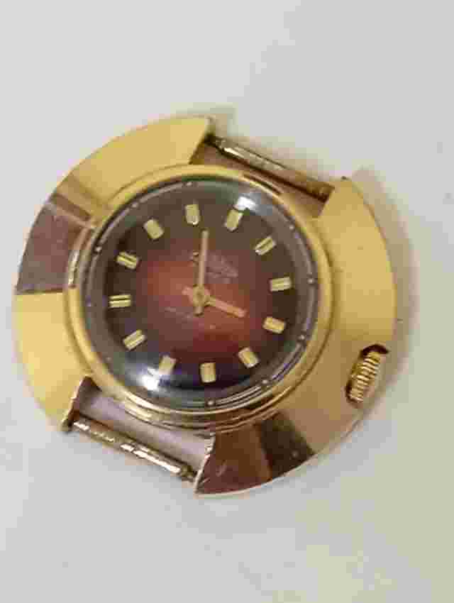 Women's wristwatch of the USSR "Cornavin" gilded AU-10