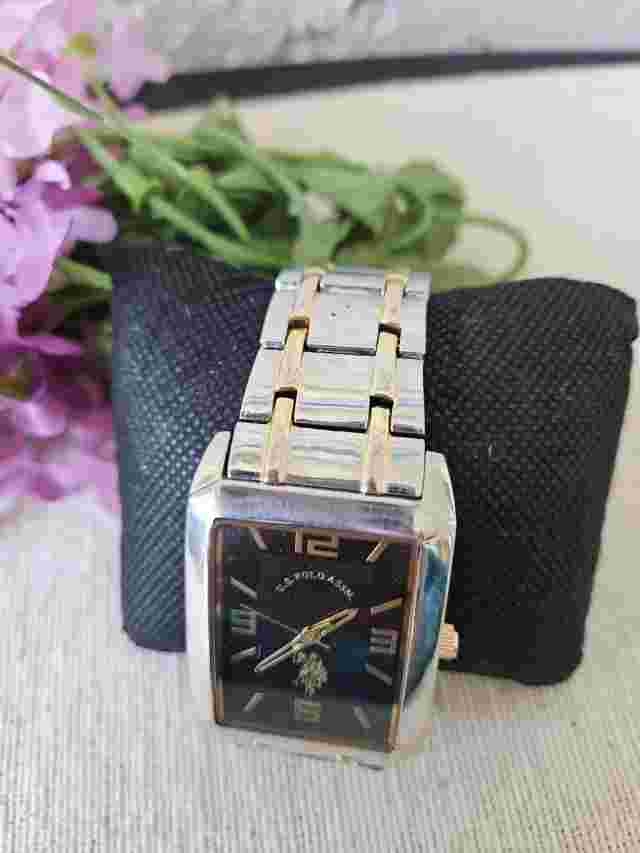 US Polo Assn Mens Two Tone Watch WORKS