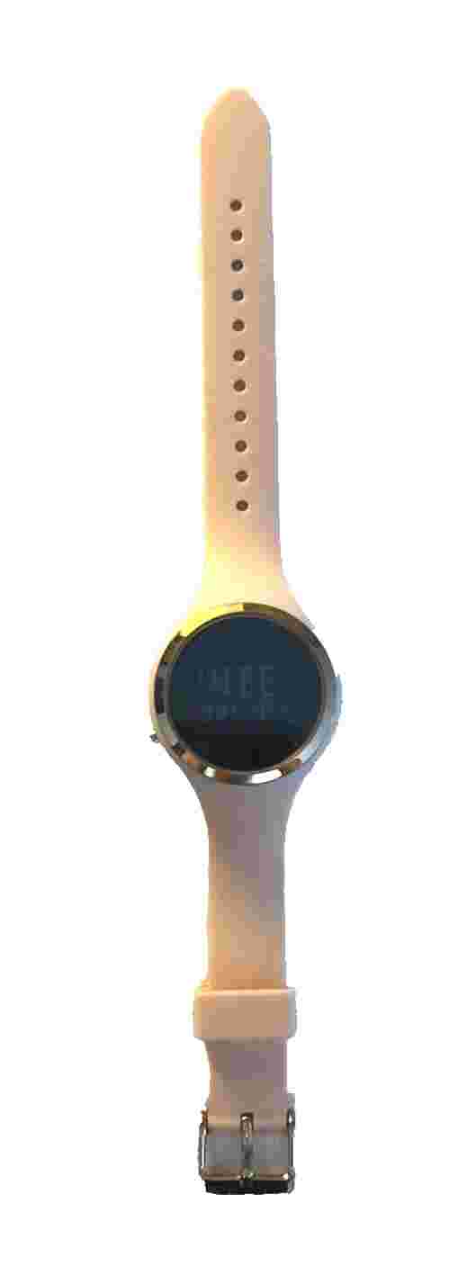 Aeropostale Women’s 9” Digital Watch Gold Tone Silicone Pink Band New Battery