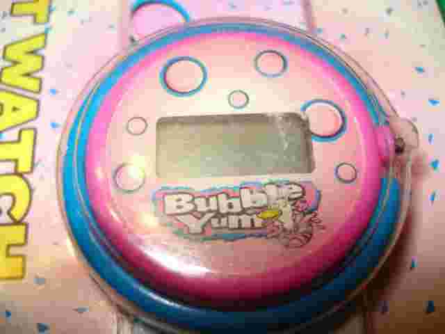 NEW RARE VINTAGE BUBBLE YUM GUM SLAP BRACELET BAND WATCH PINKHERSHEY'S
