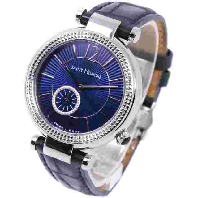 SAINT HONORE SN7620211DFIN Aude Sea Watches BlueDial Stainless Steel/leath...