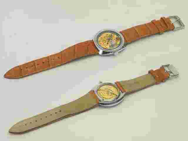 Wristwatch Royce Gold Face Automatic Skeleton Swiss for Men with Box