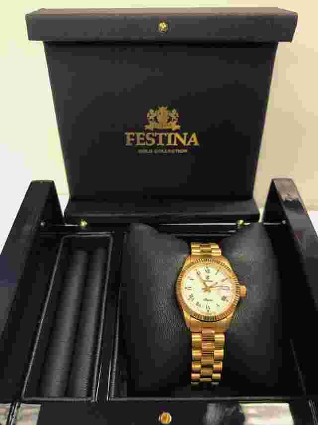 Festina Ladies 18k Gold Watch
