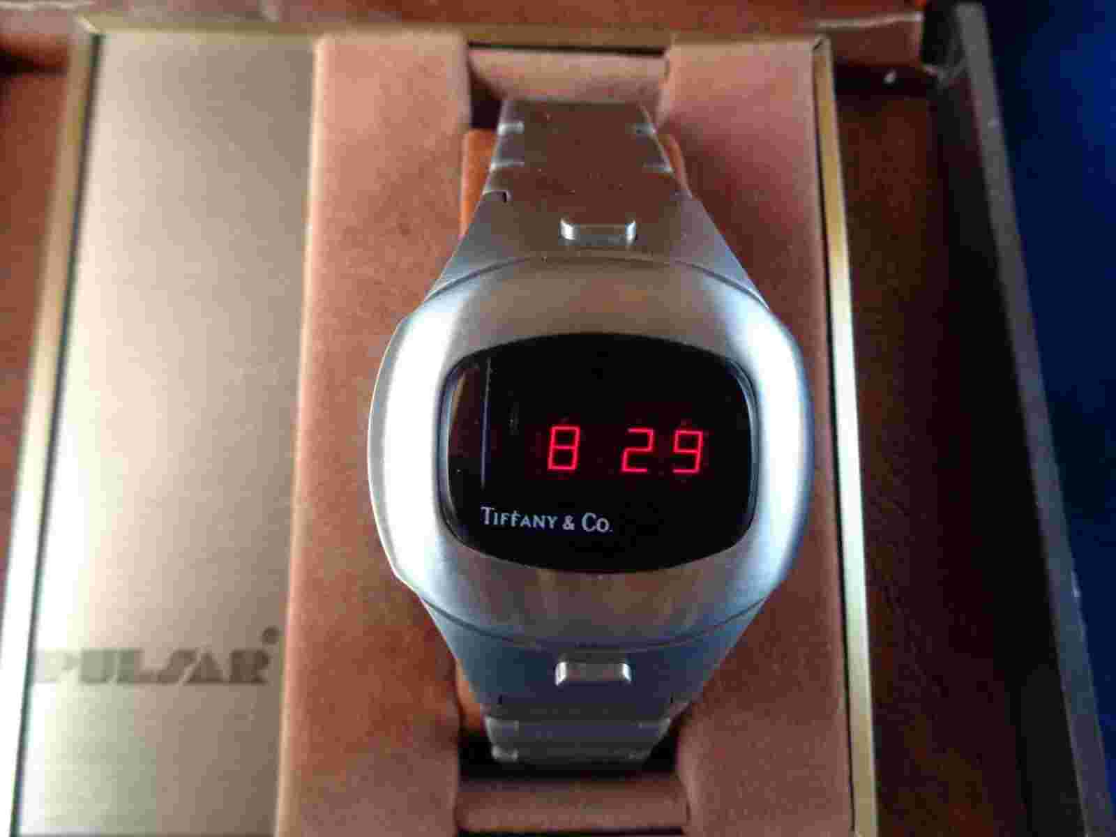 1976 Tiffany Time Computer Pulsar P4 Model 3211 24-HR LED, Working w/box  RARE!