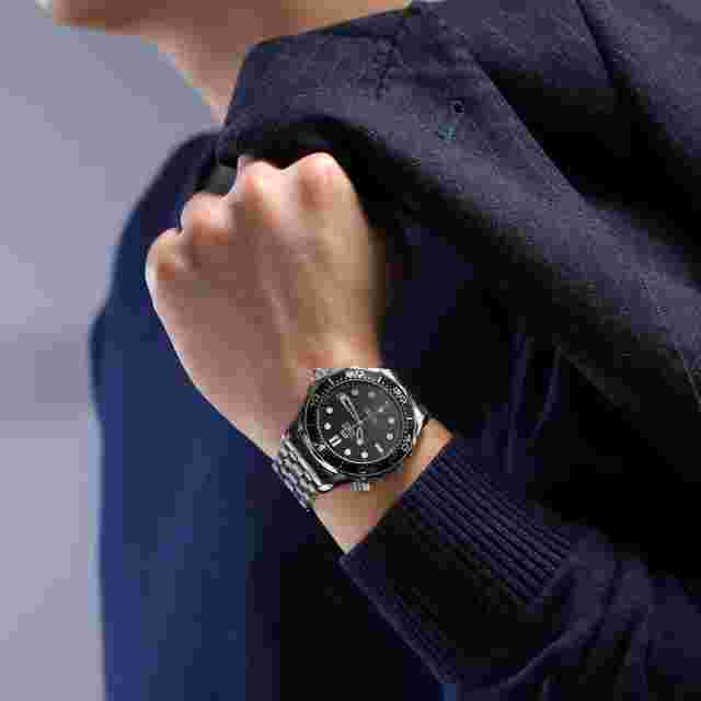 Paulareis Automatic Watch Men's Luxury Stainless Steel Wateproof Luminous Diver