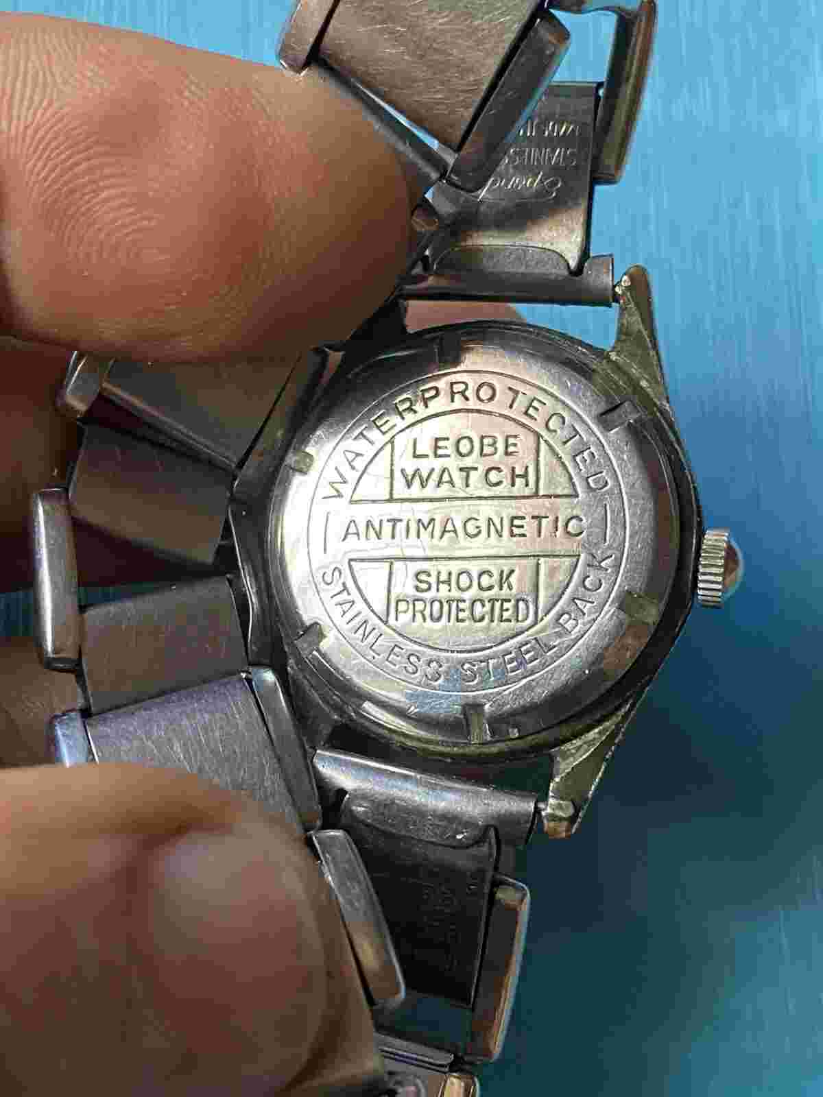 Leobe Collectable Mens Watch 17jewels Army Style Incabloc Swiss Made