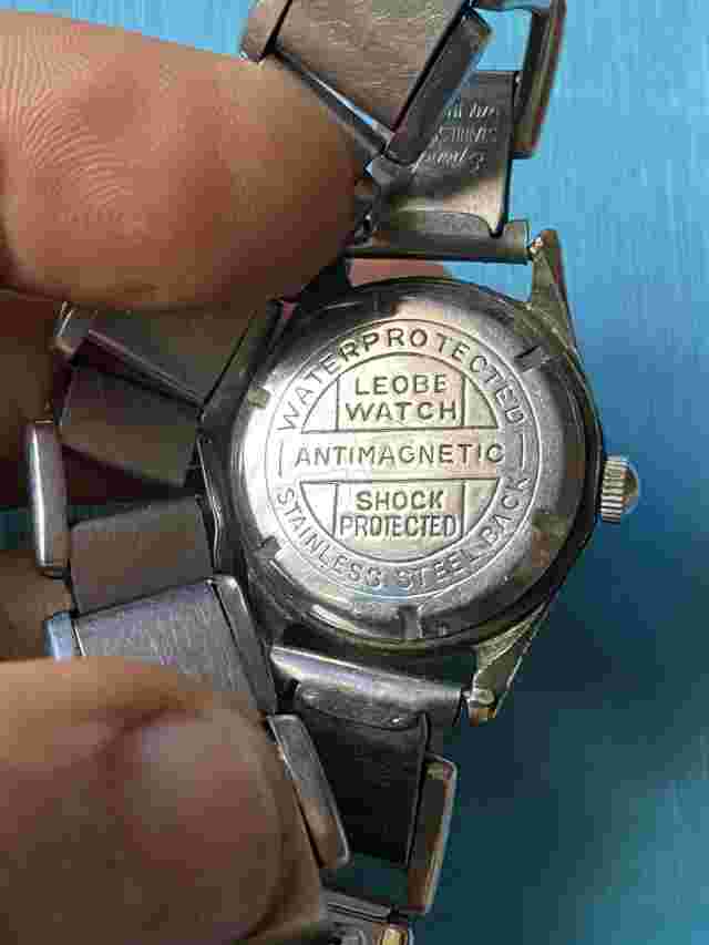 Leobe Collectable Mens Watch 17jewels Army Style Incabloc Swiss Made