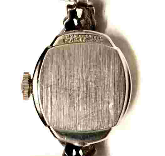 Vintage Hallmark Swiss made 10 K Gold filled 2 Diamonds ladies watch