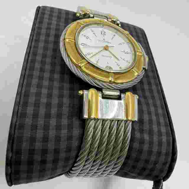 Le Chateau Designer Style Gold & Silver Tone Womens Watch W Date 33mm