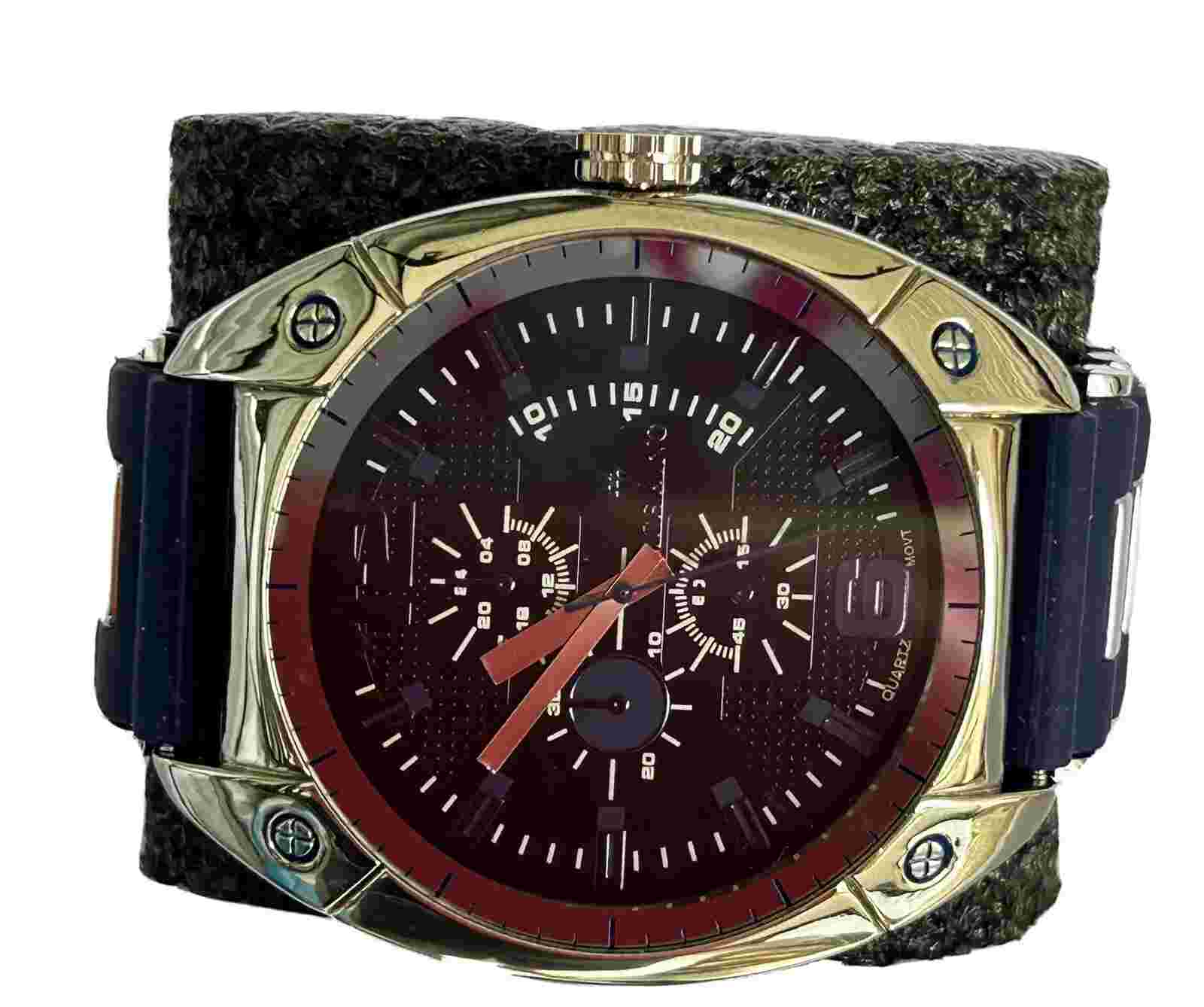 Ice King Men’s Wristwatch Purple Rubber Band Sport Quartz Big Face Watch Hip Hop