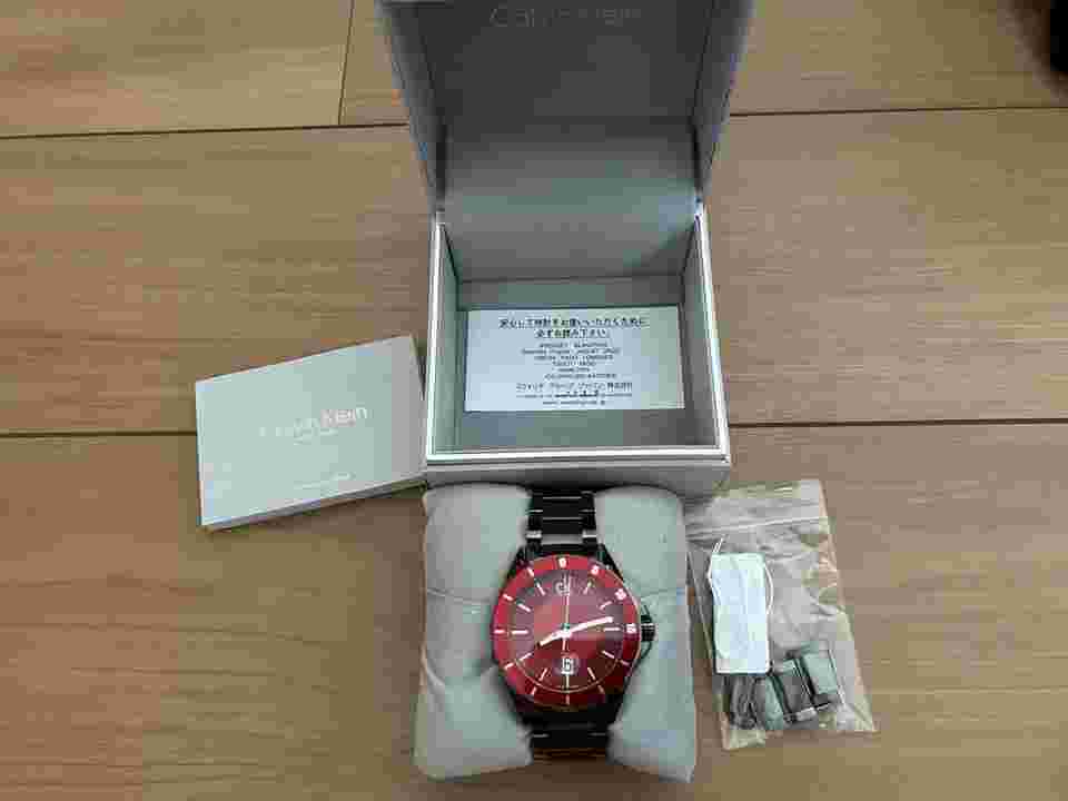 Calvin Klein Play Czerwony/Stal 45 Mm