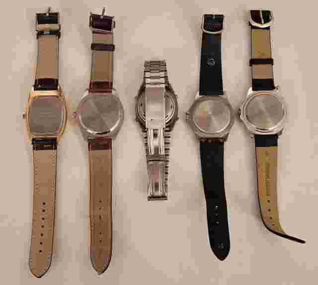 5 Men’s Wristwatches, Untested, For Repair or Parts, Route 66, Eagle Ridge +