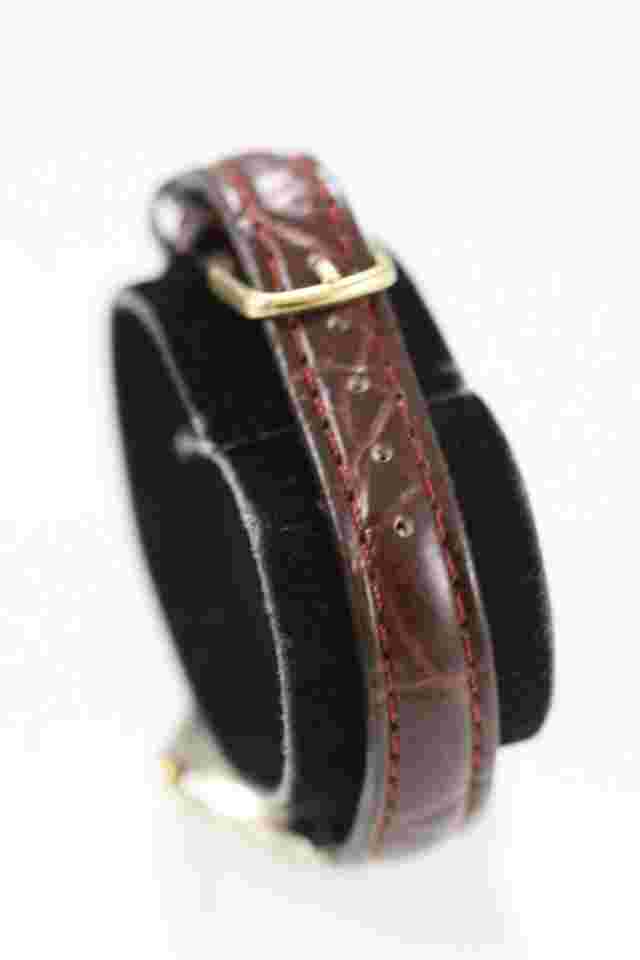 Watch it Women Watch Gold Silver Stainless St WR Leather Brown Batt Blue Quartz