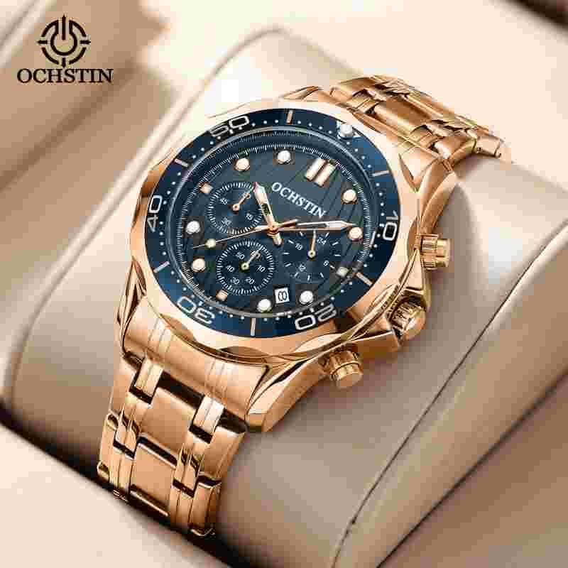 Men's Quartz Watch - Waterproof Chronograph Wristwatch LK656403091072