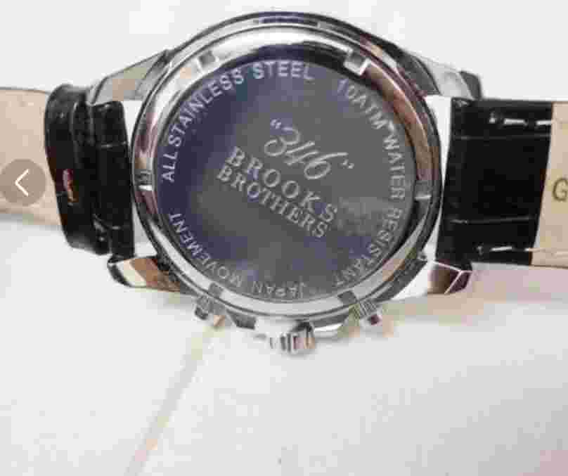 Brooks Brothers Chronograph Men's Wristwatch  Black Quartz Japan Limited