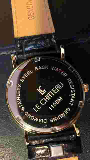 LE CHATEAU GENUINE BLACK FACE DIAMOND JAPAN MOV’T DRESS WATCH 1150M