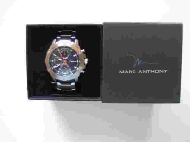 Marc Anthony FMDMA151 Men's Chronograph Watch Stainless Black Dial $175