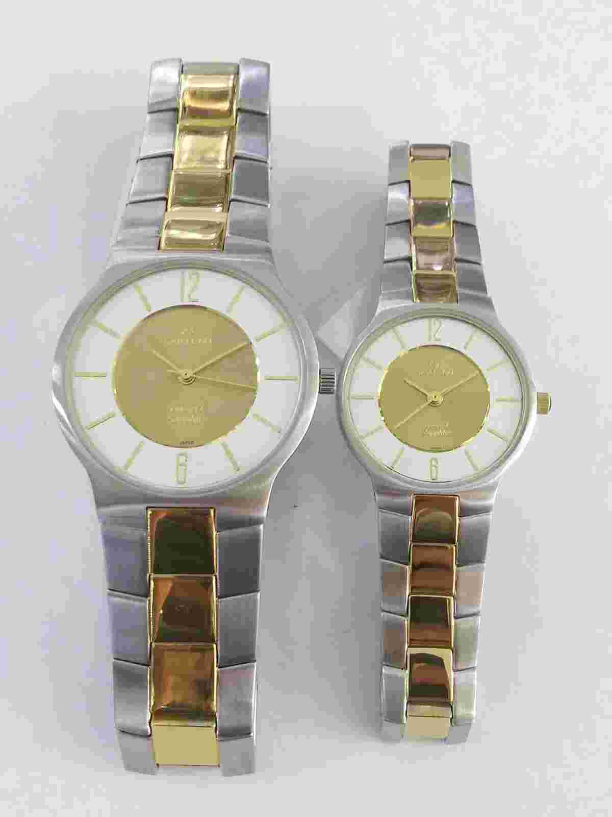 Sartego Seville quartz sapphire 50 meter men's women's lovers watch set pair