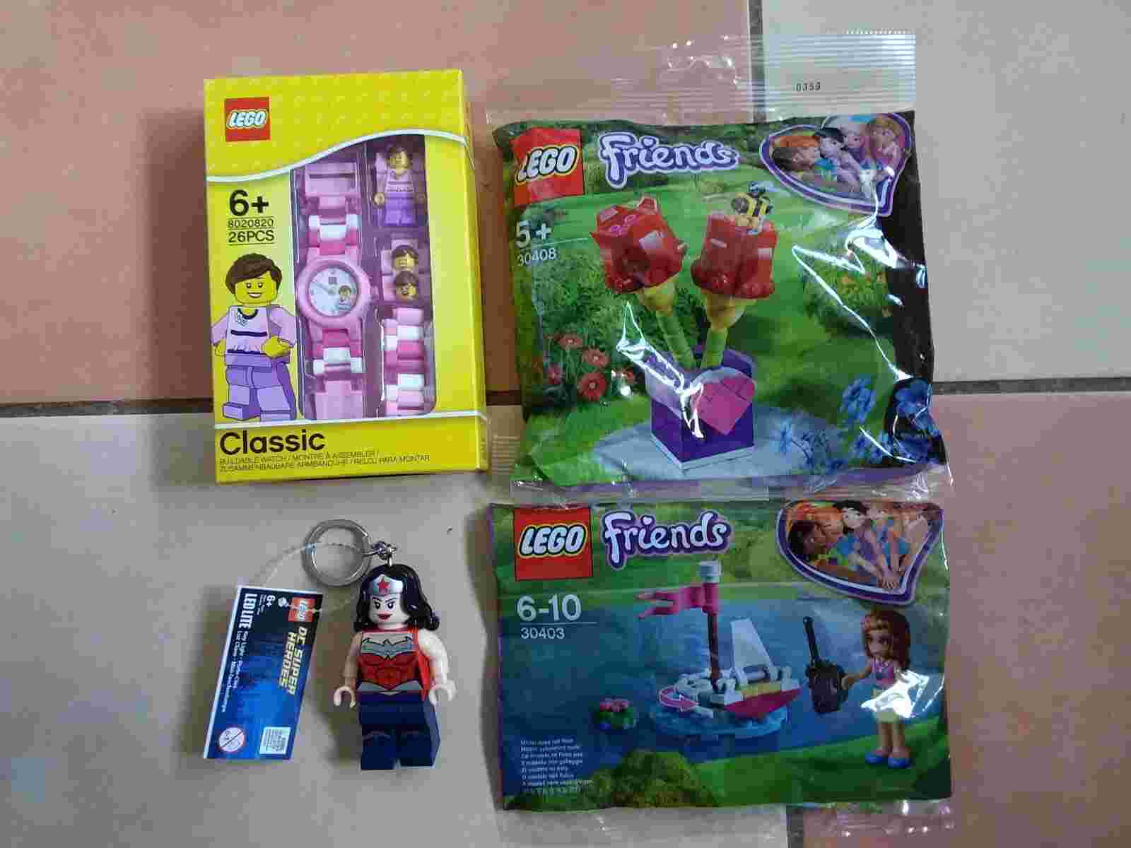 New Lego Classic Pink Minifigure Link Girls Children's Wrist Watch Bundle Set