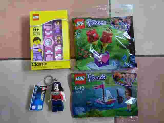 New Lego Classic Pink Minifigure Link Girls Children's Wrist Watch Bundle Set