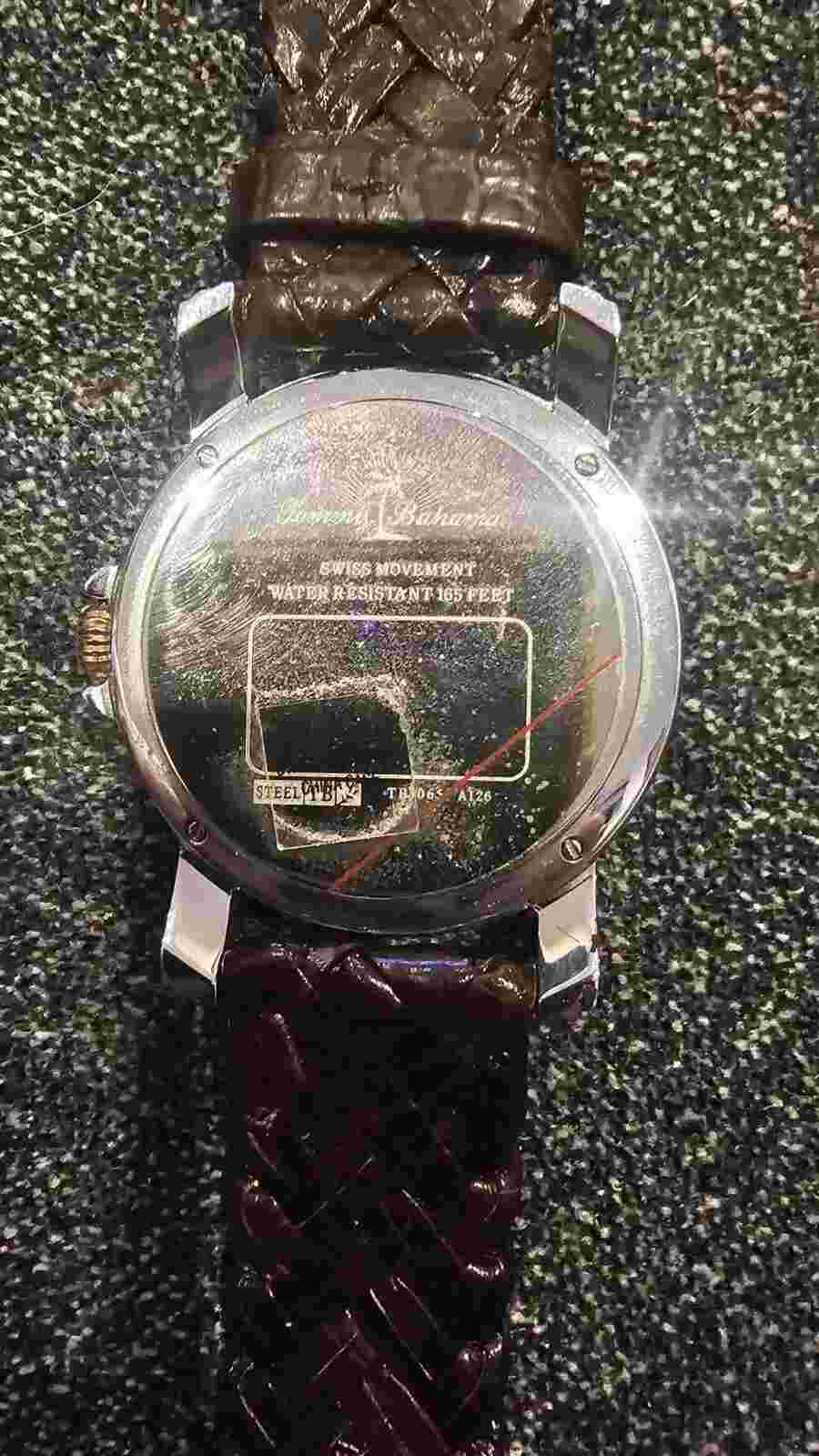 Tommy Bahama TB1065 Moon Phase Pineapple Dial Watch