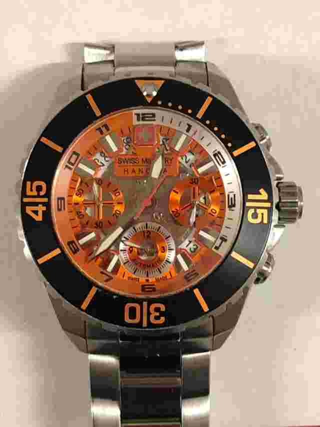 Swiss Military Hanowa Hans Noll Automatic Chrono Watch with Box & Papers