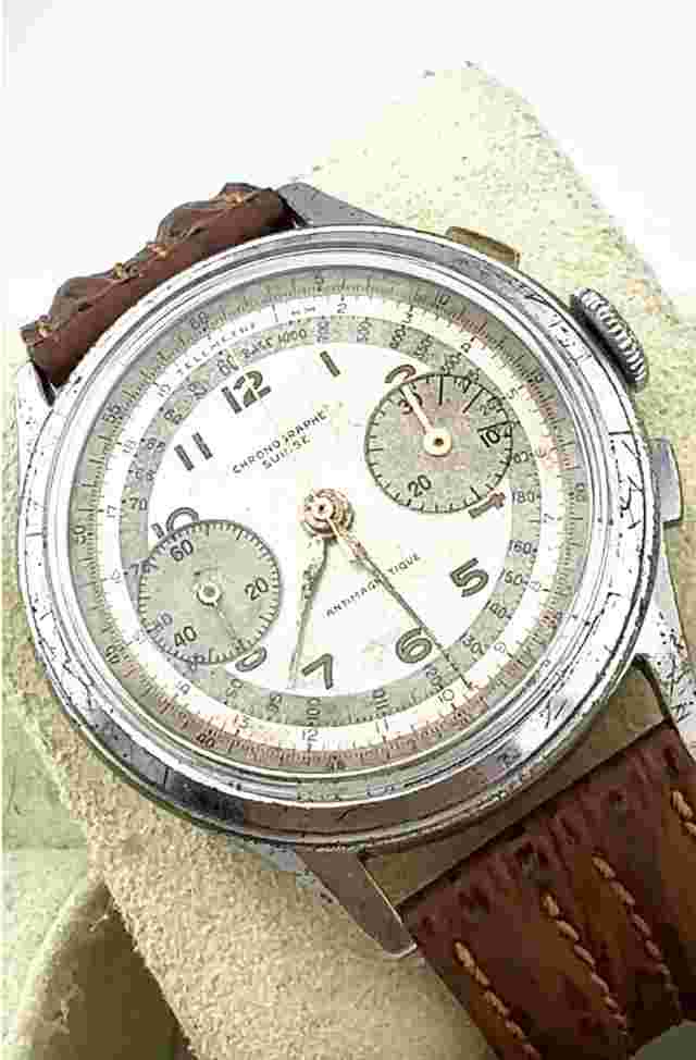Vintage Chronographe Suisse Landeron 248 Chronograph Men’s Wristwatch Serviced