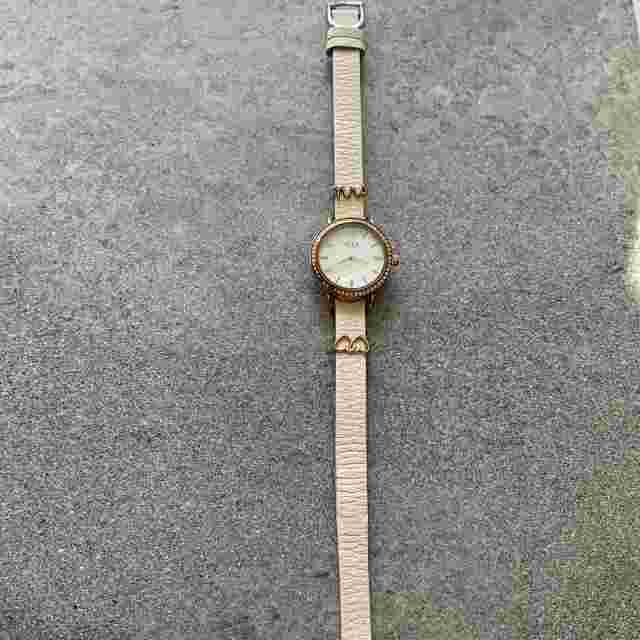 Keep Collective Charm Pave Timekey Watch Rose Gold Tone CaseMOP Dial Bin L