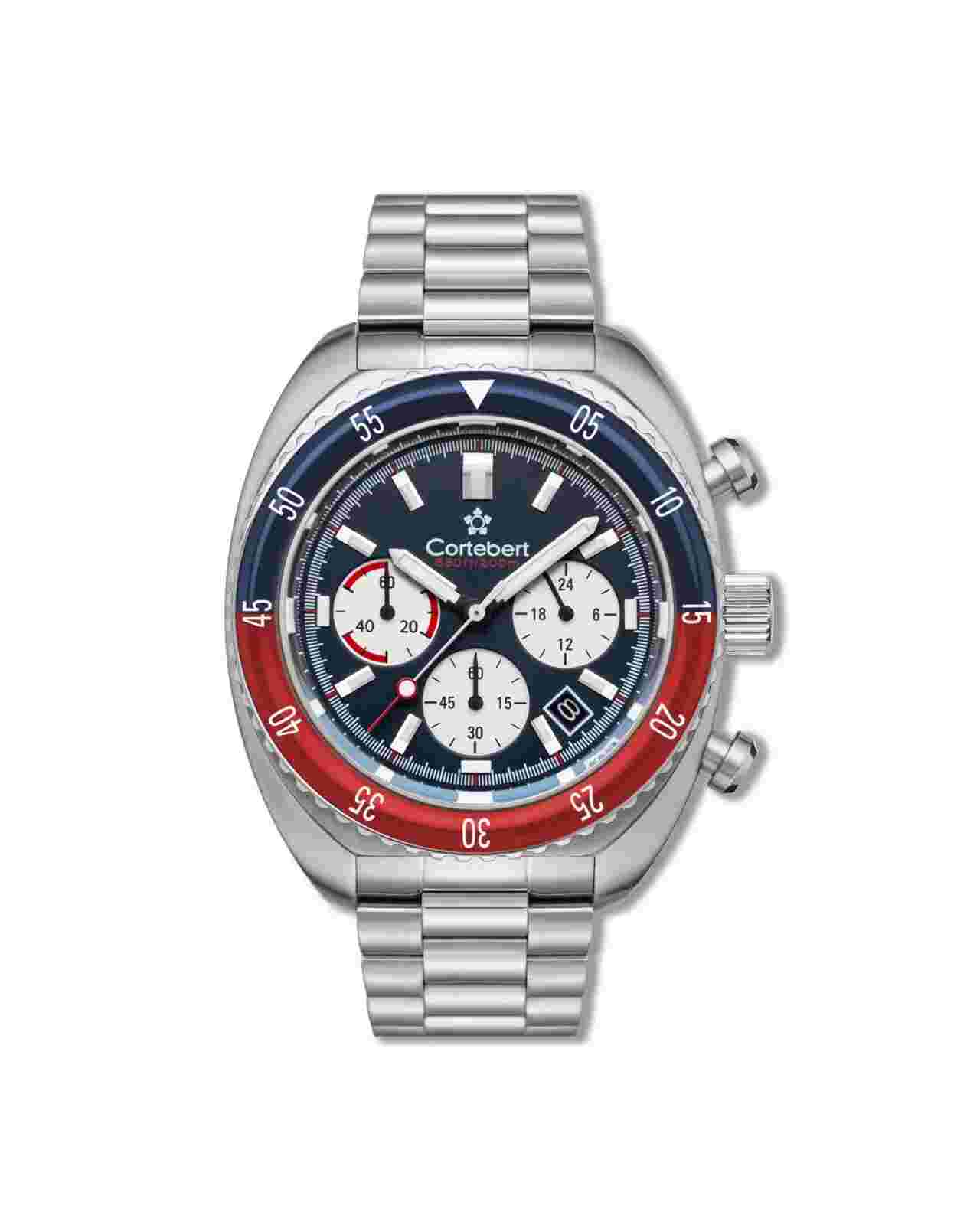 Cortébert Men's Watch - French Blue; Japanese Quartz Movement