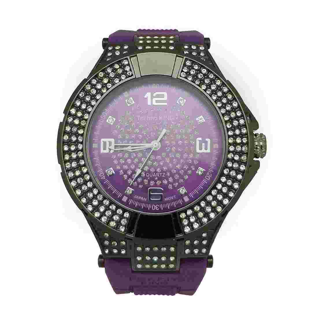TECHNO KING MEN SPARKLING DIAMOND BIG HEAVY WATCHES