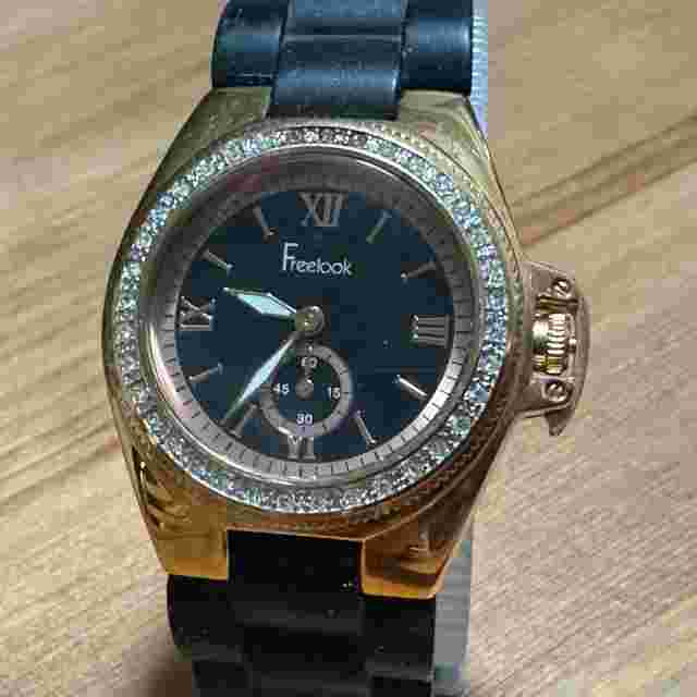 Freelook Quartz Watch Unisex Rose Gold Tone Steel Small Second Analog New Batter