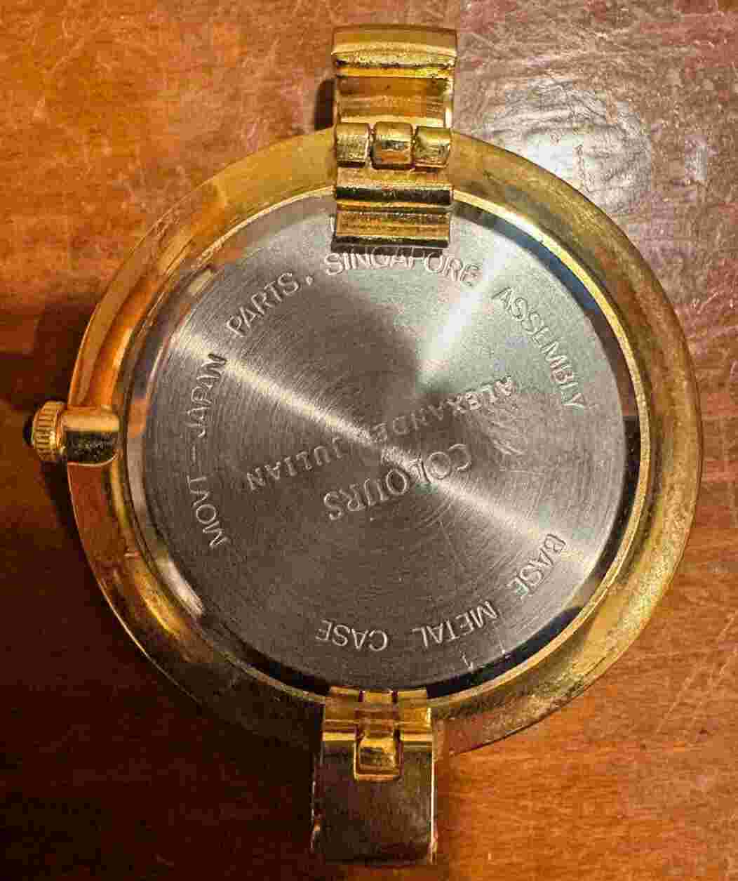 Colours Alexander Julian Quartz St. Steel Back (non working)