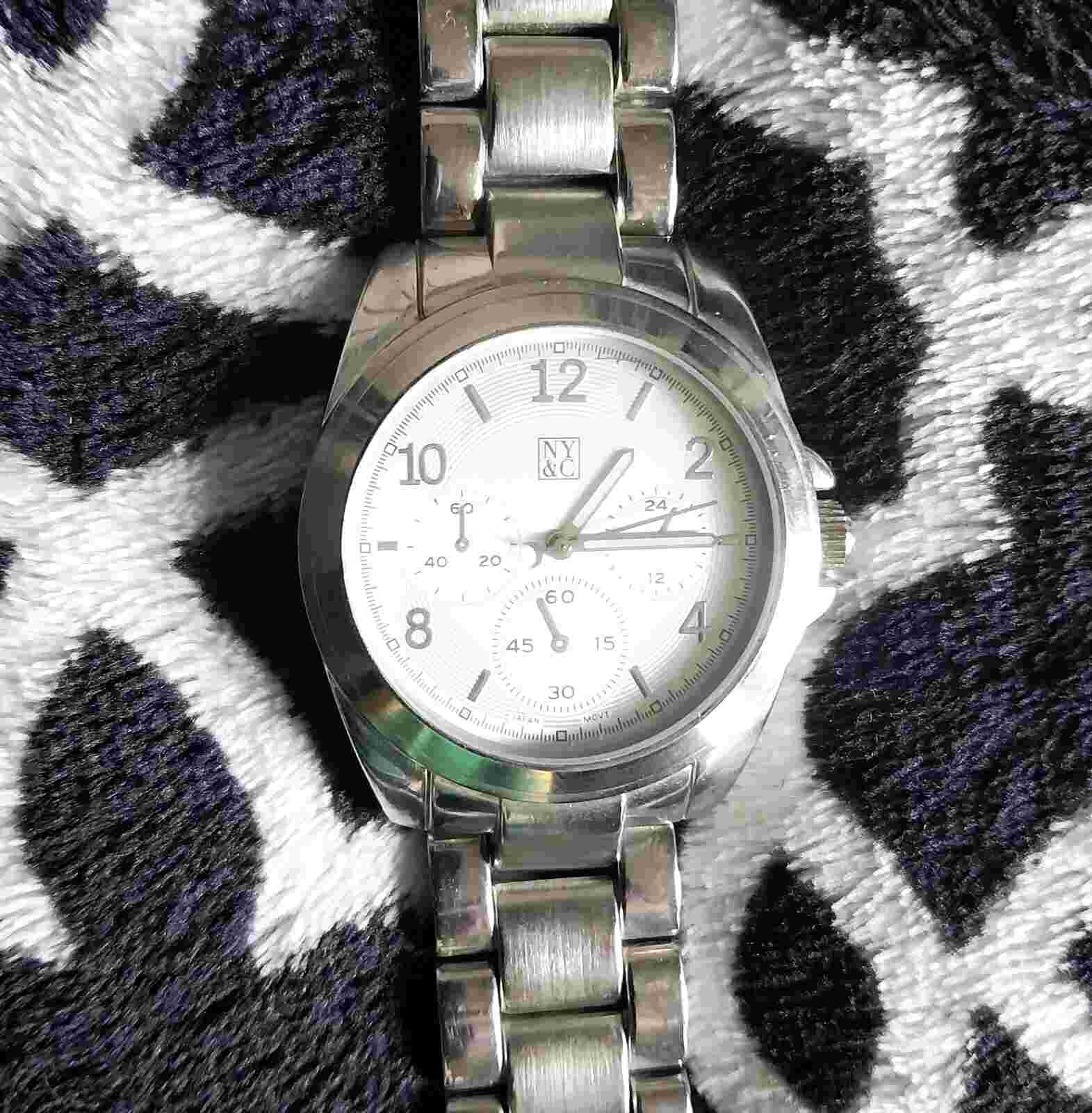 NY & Co Men's Silver Tone watch New York & Co