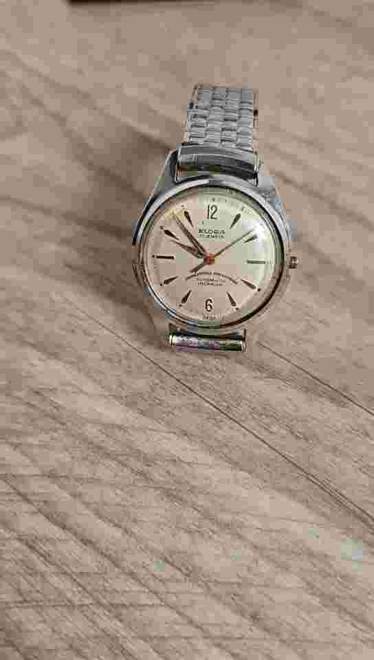 Eloga 17 Jewels Automatic Incabloc Men's Wristwatch WORKS Vintage
